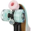 Comeon Roller Skates for Women PU Leather Roller Skates High-Top Leather for Beginners Teens for Woman,Girls and Boys,Adult(Green Pink)