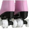 Comeon Roller Skates for Women PU Leather Roller Skates High-Top Leather for Beginners Teens for Woman,Girls and Boys,Adult(Pink Flash)