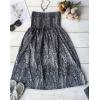 Comeon Women Off Shoulder Strapless Sleeveless Tube Top Dress Floral Summer Beach Coverup Flowy Midi Dress(Dark Red With Flowers Printed)