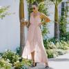 Comeon Women Summer Floral Spaghetti Strap Wrap V Neck Boho Split Long Beach Flowy Maxi Dresses