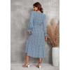 Comeon Womens Boho Floral Dress Long Sleeve Wrap Vneck Ruffle A-Line Flowy Casual Spring Fall Maxi Dresses