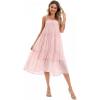 Comeon Womens Summer Casual Floral Spaghetti Strap Sleeveless Boho Ruffle Flowy Midi Long Beach Sundresses