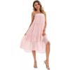Comeon Womens Summer Casual Floral Spaghetti Strap Sleeveless Boho Ruffle Flowy Midi Long Beach Sundresses