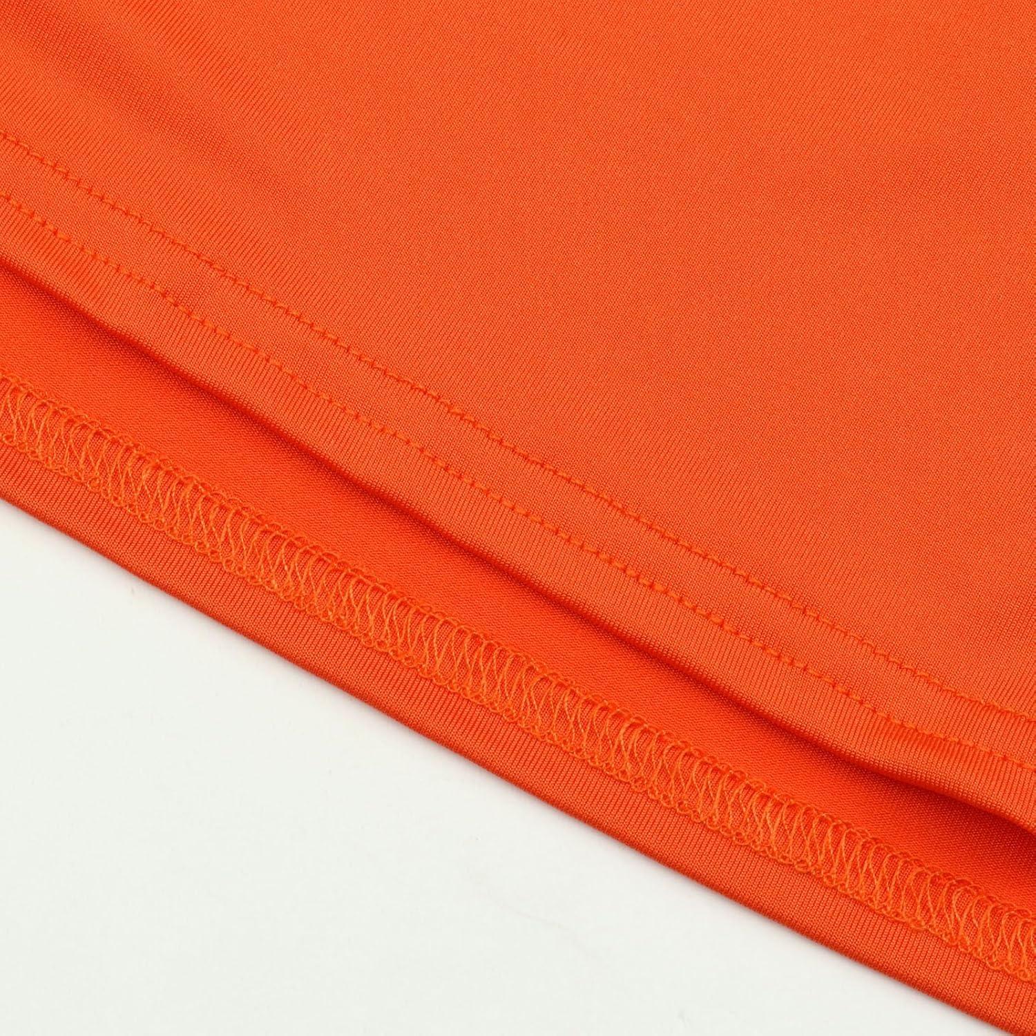 imageComeon Womens Plus Size Tube Tops Strapless Blouse Pleated Sleeveless Stretchy Sleeveless Flare Hem TubePlus Orange