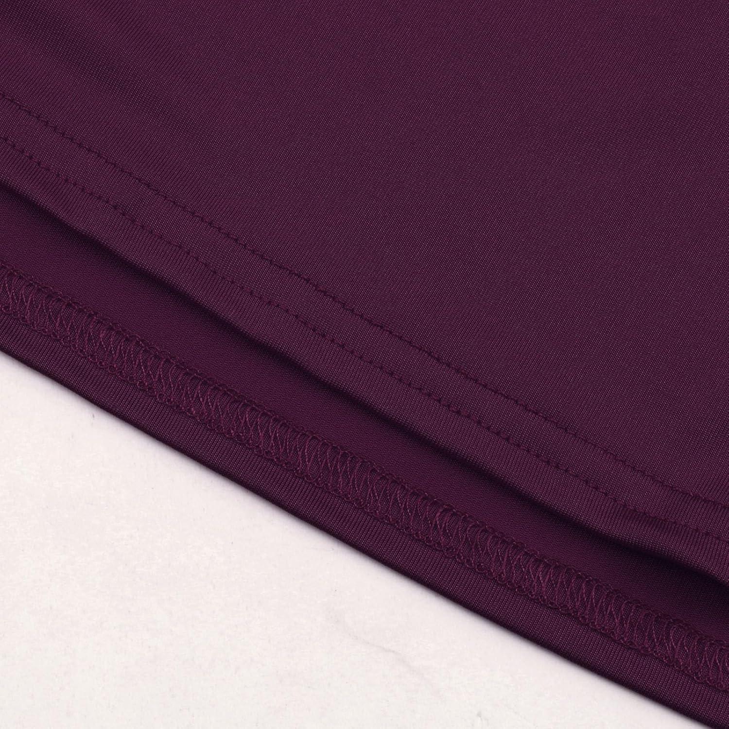 imageComeon Womens Plus Size Tube Tops Strapless Blouse Pleated Sleeveless Stretchy Sleeveless Flare Hem TubePlus Purple