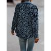 Comeon Women Corduroy Shacket Jacket Casual Long Sleeve Lapel Button Down Leopard Printed Fall Blouse Outwear Coat
