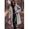 Comeon Women Warm Long Sleeve Parka Faux Fur Coat Overcoat Fluffy Top Jacket