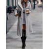Comeon Women Warm Long Sleeve Parka Faux Fur Coat Overcoat Fluffy Top Jacket