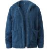 Comeon Women’s Coat Casual Lapel Fleece Fuzzy Faux Shearling Zipper Coats Warm Winter Oversized Outwear Jackets(Blue)