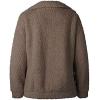 Comeon Women’s Coat Casual Lapel Fleece Fuzzy Faux Shearling Zipper Coats Warm Winter Oversized Outwear Jackets(Camel)