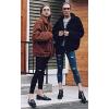 Comeon Women’s Coat Casual Lapel Fleece Fuzzy Faux Shearling Zipper Coats Warm Winter Oversized Outwear Jackets(Dark Brown)