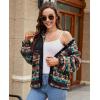 Comeon Womens Fleece Shacket Jacket Casual Long Sleeve Lapel Button Down Pocket Fuzzy Fall Winter Outwear Coat