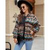 Comeon Womens Fleece Shacket Jacket Casual Long Sleeve Lapel Button Down Pocket Fuzzy Fall Winter Outwear Coat