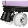 Comeon Women’s High-top Roller Skates – PU Leather Indoor/Outdoor Four-Wheel Skates(purple with flash wheel)