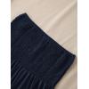 Comeon Women’s Plus Size Tube Tops Strapless Blouse Pleated Sleeveless Stretchy Sleeveless Flare Hem Tube(Plus Dark Blue)
