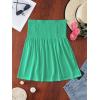 Comeon Women’s Plus Size Tube Tops Strapless Blouse Pleated Sleeveless Stretchy Sleeveless Flare Hem Tube(Plus Green)