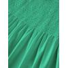 Comeon Women’s Plus Size Tube Tops Strapless Blouse Pleated Sleeveless Stretchy Sleeveless Flare Hem Tube(Plus Green)