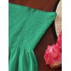 Comeon Women’s Plus Size Tube Tops Strapless Blouse Pleated Sleeveless Stretchy Sleeveless Flare Hem Tube(Plus Green)