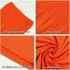 Comeon Women’s Plus Size Tube Tops Strapless Blouse Pleated Sleeveless Stretchy Sleeveless Flare Hem Tube(Plus Orange)