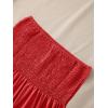 Comeon Women’s Plus Size Tube Tops Strapless Blouse Pleated Sleeveless Stretchy Sleeveless Flare Hem Tube(Plus Red)