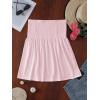 Comeon Women’s Plus Size Tube Tops Strapless Blouse Pleated Sleeveless(Plus Light Pink)