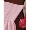 Comeon Women’s Plus Size Tube Tops Strapless Blouse Pleated Sleeveless(Plus Light Pink)