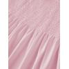 Comeon Women’s Plus Size Tube Tops Strapless Blouse Pleated Sleeveless(Plus Light Pink)