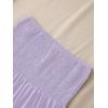 Comeon Women’s Plus Size Tube Tops Strapless Blouse Pleated Sleeveless(Plus Light Purple)