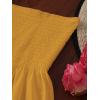 Comeon Women’s Plus Size Tube Tops Strapless Blouse Pleated Sleeveless(Plus Yellow)