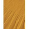 Comeon Women’s Plus Size Tube Tops Strapless Blouse Pleated Sleeveless(Plus Yellow)