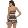 Comeon Women’s Strapless Sleeveless Tube Tops Pleated Stretch Tunic Tanks Summer Blouse Cami Shirt(Multi-colored)