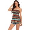 Comeon Women’s Strapless Sleeveless Tube Tops Pleated Stretch Tunic Tanks Summer Blouse Cami Shirt(Multi-colored)