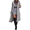 Comeon Women Warm Long Sleeve Parka Faux Fur Coat Overcoat Fluffy Top Jacket