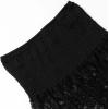 Comeon Women’s Plus Size Tube Tops Strapless Stretchy Bandeau Sheer Lace Flare Hem(Black)