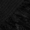 Comeon Women’s Plus Size Tube Tops Strapless Stretchy Bandeau Sheer Lace Flare Hem(Black)