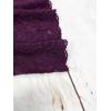 Comeon Women’s Plus Size Tube Tops Strapless Stretchy Bandeau Sheer Lace Flare Hem(Purple)