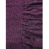 Comeon Women’s Plus Size Tube Tops Strapless Stretchy Bandeau Sheer Lace Flare Hem(Purple)
