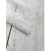 Comeon Women’s Plus Size Tube Tops Strapless Stretchy Bandeau Sheer Lace Flare Hem(White)