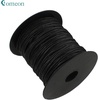 Comeon 2mm 80Yards Waxed Thread Cotton Cord Plastic Spool String Strap Necklace Rope Bead for Necklace Bracelet DIY Making (Black)