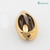 Comeon 50pcs Golden Electroplated Cowrie Shell Beads Natural Seashells