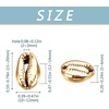 Comeon 50pcs Golden Electroplated Cowrie Shell Beads Natural Seashells