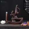 Comeon Backflow Incense Holder Burner Handmade Ceramic Lotus