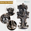 Comeon Backflow Incense Holder Skull Waterfall Incense Burner, Silver(Gold)