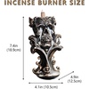 Comeon Backflow Incense Holder Skull Waterfall Incense Burner, Silver(Gold)