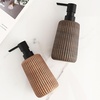 Comeon Hand Soap Dispenser 12OZ Ceramic Refillable Lotion Pump Bottle(Light Brown)