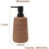 Comeon Hand Soap Dispenser 12OZ Ceramic Refillable Lotion Pump Bottle(Light Brown)