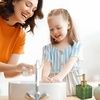 Comeon Hand Soap Dispenser Ceramic Lotion Pump Bottle 7.44 FL OZ White(Green)