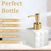 Comeon Hand Soap Dispenser Ceramic Lotion Pump Bottle 7.44 FL OZ White(White)