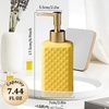 Comeon Hand Soap Dispenser Modern Ceramic Lotion Pump Bottle Yellow(Yellow)