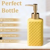 Comeon Hand Soap Dispenser Modern Ceramic Lotion Pump Bottle Yellow(Yellow)